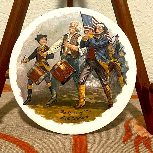 H & R Johnson Ceramic Tile Trivet 6” The Spirit of '76 Made In England Vintage - Picture 2 of 4